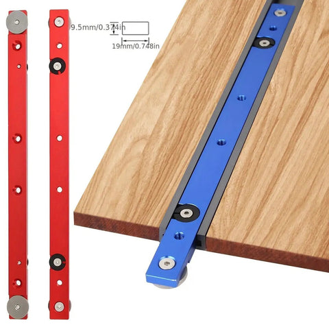 Aluminum Miter Bar Clamp Tool Slider For Table Saw Gauge Rod T Slot Track Rail 300mm Red For Router Tables And Woodworking