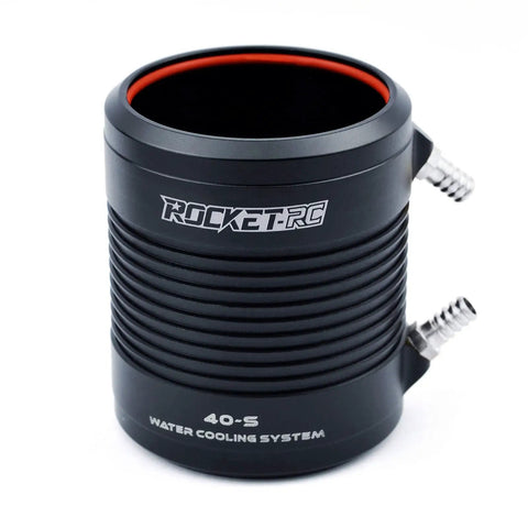 Rocket Solid Brushless RC Boat Motor With Heavy Duty Water Cooling Jacket, aluminum cooling system, black color, 40-S model.