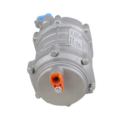Universal 12 Volt AC Electric Compressor For RV Trucks And Cars With Separate Controller Prefilled With POE Oil ready to install.