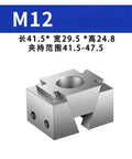 Heavy Duty Cnc Wedge Clamp Slick Precision Vice Block Knockout Performance Quick Release Side Mount Adjustable Fixture Built Tough For Steel Aluminum Part Fixturing, M12 size, metallic finish.