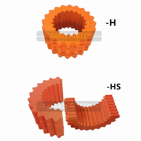 AirTek Rubber Sleeve Coupling Direct Replacement For TB Wood's 6H, 100 Percent Compatibility, two sizes and angles shown