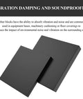 Heavy Duty Rubber Dampening Block Set 4 Piece Shock Absorbing Pads For Heavy Equipment 100x100x8mm, 2 rubber blocks