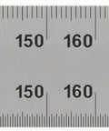 Handy Steel Rule 12 Inch And 300mm With Clear Graduations Satin Chrome Finish Tempered Stainless Steel 1/32 1/64 1mm 0.5mm Measurements 3/64 Inch Thick By 1 Inch Wide showing millimeter markings