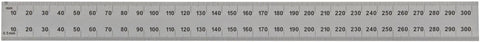 Handy Steel Rule 12 Inch And 300mm With Clear Graduations Satin Chrome Finish Tempered Stainless Steel 1/32 1/64 1mm 0.5mm Measurements 3/64 Inch Thick By 1 Inch Wide showing millimeter markings