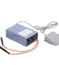 Rock Solid 5000W Spot Welding Machine With Foot Switch For Battery Assembly And Nickel Strip Jobs Up To Point Two Millimeters with cables.