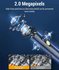 Real Deal 1080P Borescope Camera With Blinding LED Flash And Hella Sharp 4.3 Inch IPS Screen showing 2.0 megapixel lens technology.