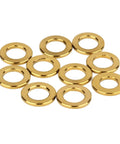 Gotta Have These Slick Gold Titanium Flat Washers M5 Size 10 Pack Heavy Duty Bicycle Hardware in gold color.
