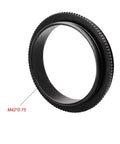 M48 To M42 Telescope Adapter With Knurled Aluminum Body Anodized Black Finish All Metal Construction No Fuss Mounting Converts M48