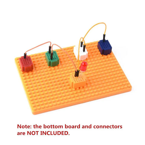 Set Of 7 Colorful Mini Solderless Breadboards With 25 Tie Points Each For Quick Arduino Prototyping And Testing on display
