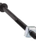 Solid Beef Black Steel Bed Bolt With Matching Nut To Clamp Wooden Frames Tight Without Any Drama Using Vintage Antique Hardware For Fast Room Fixes That Never Quit And Hold Everything Down, showing square head and threads.