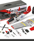 Monster 560mm Wingspan P-51D Mustang RC Plane parts with 4CH Control, 6G Gyro Attitude Lock, 3D/6G Mode Switch and accessories
