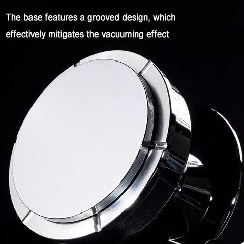 Close-up view of the grooved base design of the 58mm espresso tamper, showcasing its aluminum construction for effective use.