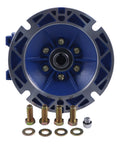Front view of MRV040 Worm Gear Speed Reducer 100 To 1 Ratio With 56C Mounting Flange and bolts, DIY use