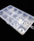 M3 To M20 304 Stainless Steel Ultra Thin Flat Washers Set 0.1 0.2 0.3mm Thick Assortment Kit in plastic organizer case