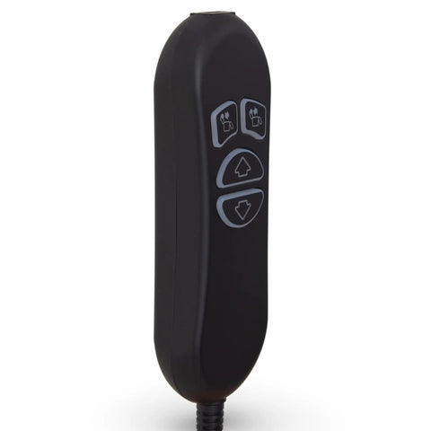 4 Button Lighted Remote Replacement With USB Charging Port For Dual Motor Lift Chair And Power Recliner Model DL SK 109 2 002 Easy Install Durable Build Fits Straight 5 Pin Plugs black 4-button front view
