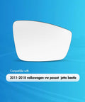 Passenger Side Power Heated Exterior Mirror Replacement For Volkswagen VW Passat Jetta Beetle 2011 2018 With Backing Plate
