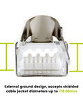 Cat6 Cat6A RJ45 Pass Through Modular Plugs Shielded STP Ground Connector UL Listed EZ Crimp Gold Plated 3 Prong 8P8C 10 Pack