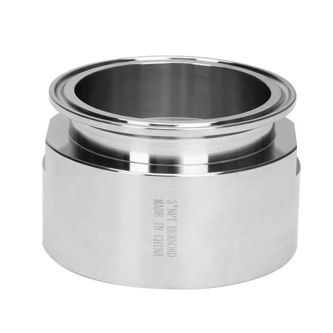 3 Inch Tri Clamp Adapter To 3 Inch FNPT Ferrule Sanitary Pipe Fitting Pro Grade Stainless Steel 304 For Food And Beverage Use Brew Ready