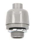 30 Piece Tough As Nails 1/2 Inch Pvc Liquidtight Straight Connectors For Flexible Electrical Conduit With Sure Grip 180 Angled Seal No Sweat Job Site Staple, grey PVC conduit connector.