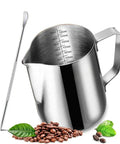 Pro Grade 20 Oz Stainless Steel Milk Frothing Pitcher For Latte Art At Home, 304 Stainless, Rust Resistant, 600 Milliliter Capacity