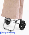 Shopping cart with 2 Pack Heavy Duty Shopping Cart Wheels Replacement For Trolley Carts Compact Lightweight Casters With Stair Climbing Design.