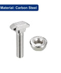 Beefy Drop In T Slot Bolt And M8 Nut Set For 45 Series Aluminum Profile Hammer Head T Bolts 8mm Thread 35mm Length carbon steel