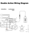 Double action wiring diagram for 12V DC 4-Wire Remote Switch for Hydraulic Dump Trailer Dual-Acting Pump, 2-Button Control