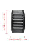 Side view of PO5050A Polyester Air Compressor Filter Element Replacement with dimensions, compatible with P05050A and P5050A.