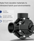 One And A Half Inch 3 Way Pool Diverter Valve With Positive Seal Posi Close And No Lubrication Lubeless Replacement Valve featuring CPVC body