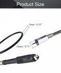 39 Inch Flexible Drill Shaft Attachment For Rotary Tools With 18mm Connector 2mm Pitch 4mm Tube shown in size detail