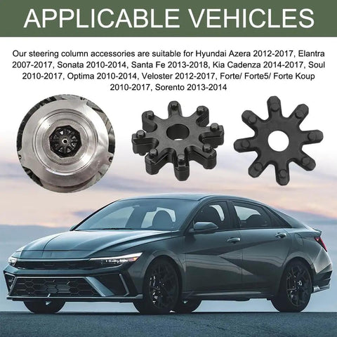2 Pack Flexible Steering Couplers Replacement For Hyundai Sonata Elantra Santa Fe Azera Optima Auto Repair Tool Kit in use