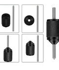 Transfer Center Aligner Punch Set In Hardened Steel with large and small sizes shown from various angles for metalworking precision