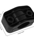 Heavy Duty Black Plastic Cable Clamps Plug And Play Wire Fasteners For Electrical Panels And Power Cords No Fuss, side view showing dimensions.