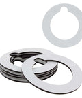 QEP 1-3/8in Xtreme Diamond hole saw discs; white circular rings with black backing, stacked