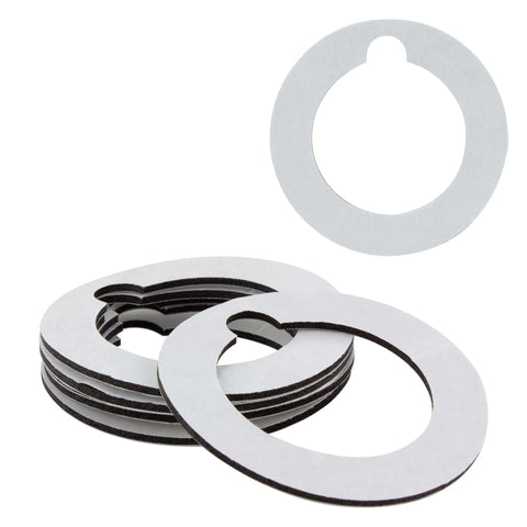 QEP 1-3/8in Xtreme Diamond hole saw discs; white circular rings with black backing, stacked