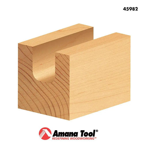 Bowl And Tray Plunge Router Bit Carbide Tipped For Woodworking And CNC Routing sample cut showing flat bottom and vertical walls.
