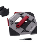Corner Radius And Chamfer Router Jig With 8 Slick Profiles, Built-In Storage, Dual Bearing 1/2 Inch Router Bit Included