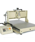 4 Axis USB CNC Router Engraver 2.2KW 6090T Milling Machine showing work area and spindle unit