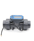 Turbine Flow Meter With Digital LCD Display For Water On PVC Pipe Irrigation, Easy Install, NPN Sensor, 1 To 3 Inch Sizes