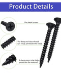 500 Piece Pan Head Self Tapping Drilling Screws Assortment Kit In Carbon Steel Black Finish M3 Size Range 6 8 10 12 16 18 20 mm Great For DIY Projects Wood And Metal Quick Repairs