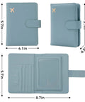 Green RFID Passport Holder Travel Wallet For Women And Men With RFID Blocking And Double Card Slots Plus Clear Window Pockets