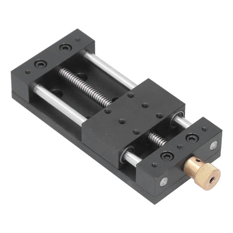 Built Tough Manual Sliding Table Linear Stage delivering smooth travel with hand crank operation for automation builds.