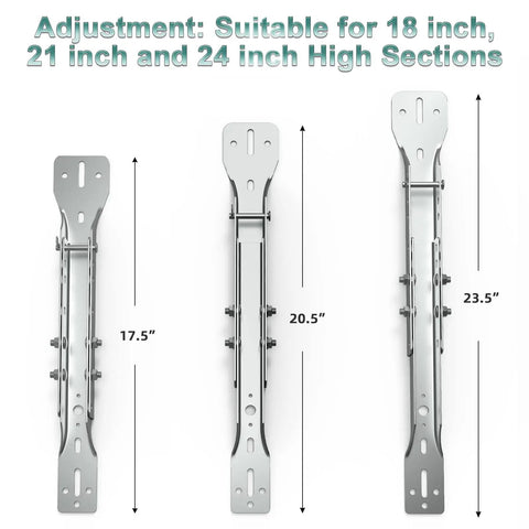 Adjustable Garage Door Reinforcement Bracket Kit For Openers And Parts, Heavy Duty Door Operator Support, Extends To 18, 21, Or 24 Inches, Easy Install And Built To Last, Sag Free