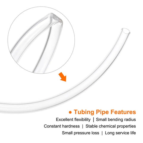 Clear PU Pneumatic Tubing Hose For Air Compressors 16mm OD By 12mm ID 10 Meter Length showing flexibility and features