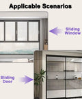 Sliding window and door scenarios with 2 Pack Sliding Door Locks For Child Safety Easy Adhesive Backed No Drill Install.