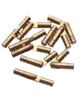 Barrel Hinges 30 Pack Concealed Soft Close Gold 4Mm And 5Mm Diameters, 15Mm To 30Mm Lengths, ideal for cabinets, easy install hardware