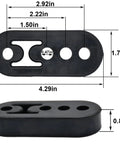 Heavy Duty 12 Piece Rubber Exhaust Hanger Kit With Galvanized Steel Brackets To Stop Rattling And Save Your Muffler From Vibrations, 4.29in rubber hanger