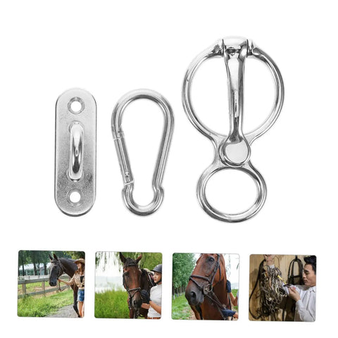 Stainless Steel Horse Stirrup And Tie Ring Set For Trailers And Show Ready Riders Durable Trailer Accessory Clip With Comfortable Ride Support