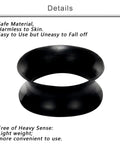 Ultra Thin Silicone Ear Gauge Stretching Kit 4mm to 20mm Black Soft Flexible Tunnels Plugs for Earcare Comfy Sleeper Friendly