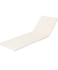 Jamaica Outdoor Water Resistant Foam Chaise Lounge Cushion Cream With Secure Ties For Deck Or Poolside Comfort All Weather Cushion For Outdoor Lounging 1 Count, side view